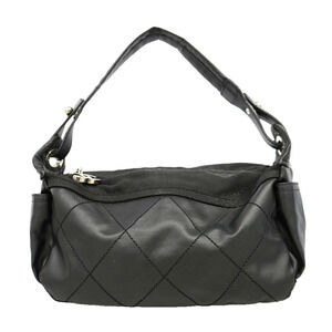 Chanel Paris Biarritz Shoulder Bag, Leather, Black, Women's